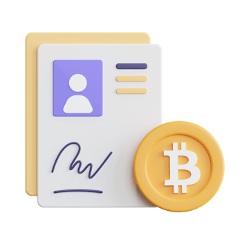 Bitcoin Privacy Contract 3d Illustration png