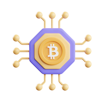 Bitcoin Network 3d Illustration png