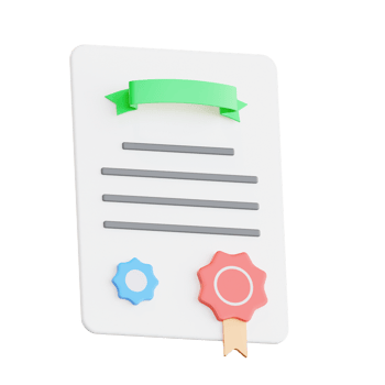 Certificate 3d Illustration png