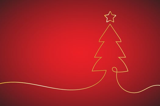 christmas tree with stars on a dark background. vector illustration