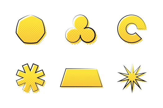 halftone shapes collection 9 vector