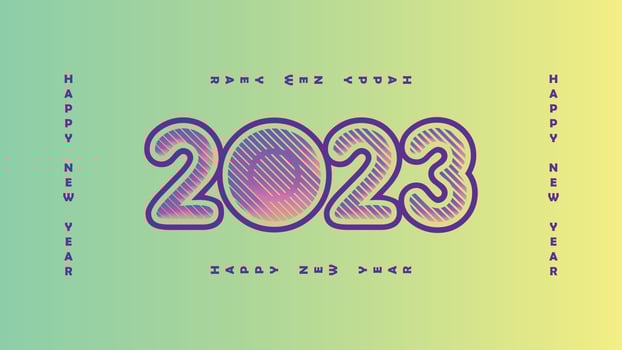Happy new year 2023 vector