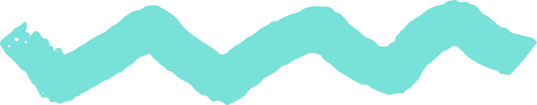 green rough paint strokes for design elements. Artistic zigzag shape brush strokes for ornament and lower thirds isolated background png