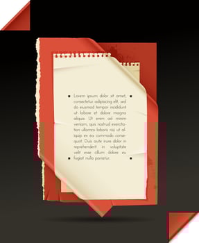 Decorative paper banner vector