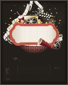 Movie theme composition vector