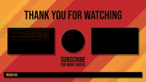 end screen vlogger attractive modern template vector