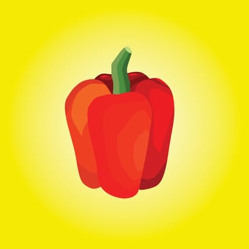 Paprika Cubism Illustration vector