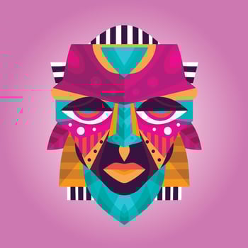 Aztec Mask Illustration vector