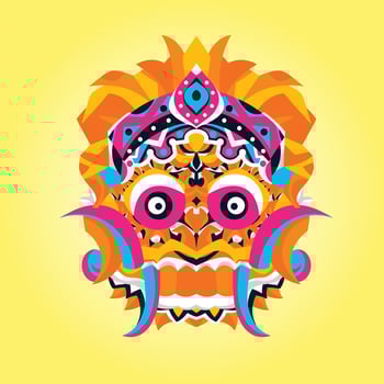 Reog Bali Mask vector