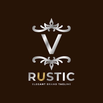 letter V rustic vector logo template design for fashion, wedding, spa, salon, hotel, restaurant, beauty care