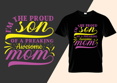 Mom is a best mom in the world T-shirt design vector