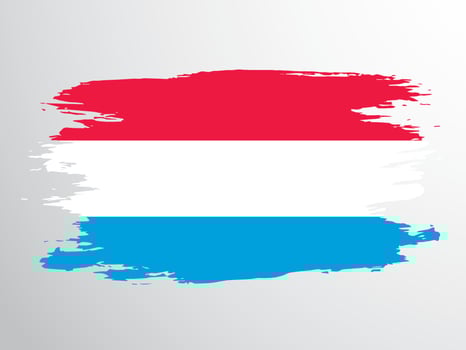 Luxembourg flag painted with a brush. vector