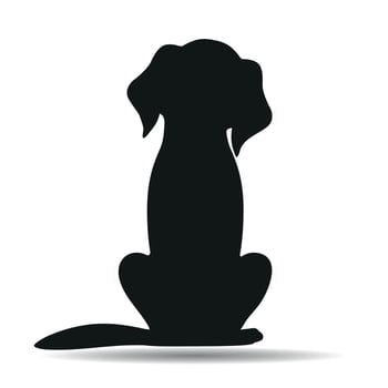 Dog silhouette illustration vector