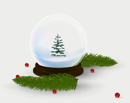Christmas background with fir. Vector illustration