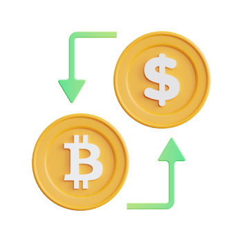 cryptocurrency exchange 3d Illustration png