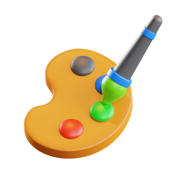 Color Pallete 3d Illustration png