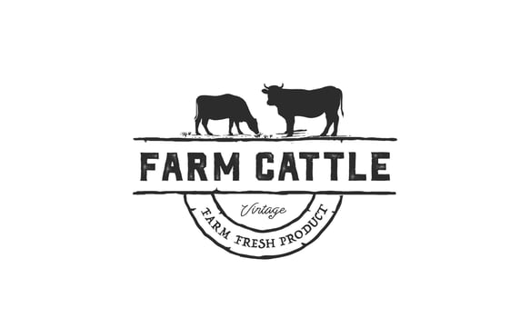 Cattle farm logo graphic design template vector illustration vector