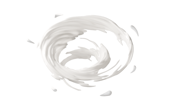 3d milk ripple whirlpool splash  isolated. 3d render illustration png