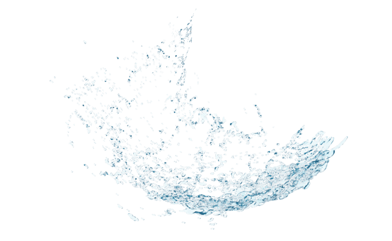 3d clear blue water scattered around, water splash transparent isolated. 3d render illustration png