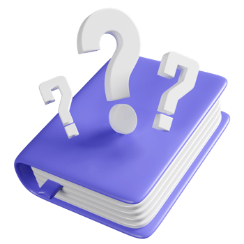 3d book with white question mark symbol icon isolated. FAQ or frequently asked questions, minimal concept, 3d render illustration png