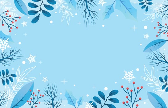 Nature Winter Floral Background vector