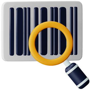 Barcode 3d rendering isometric icon. png
