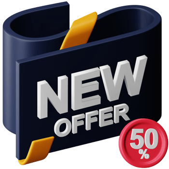 New offer discount 3d rendering isometric icon. png