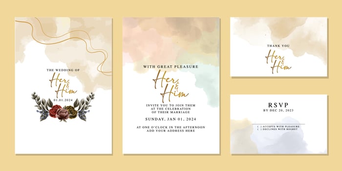 Luxury beautiful flowers wedding invitation card background template vector