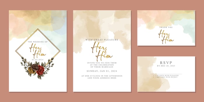 Luxury beautiful flowers wedding invitation card background template vector