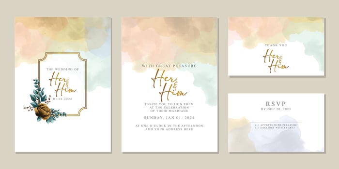Luxury beautiful flowers wedding invitation card background template vector