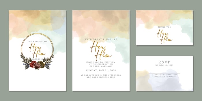 Luxury beautiful flowers wedding invitation card background template vector
