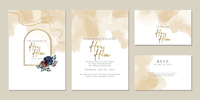 Luxury beautiful flowers wedding invitation card background template vector