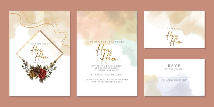 Luxury beautiful flowers wedding invitation card background template vector