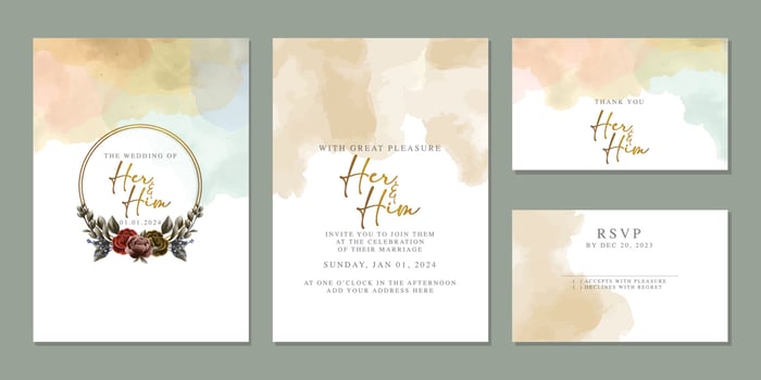 Luxury beautiful flowers wedding invitation card background template vector