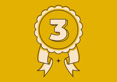 Retro frame illustration with number three in it vector