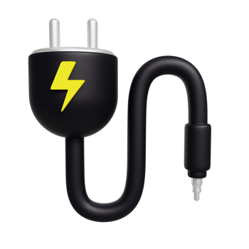 3D Electric Charger Illustration png