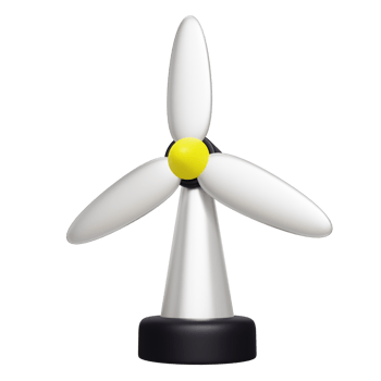 3D Windmill Illustration png