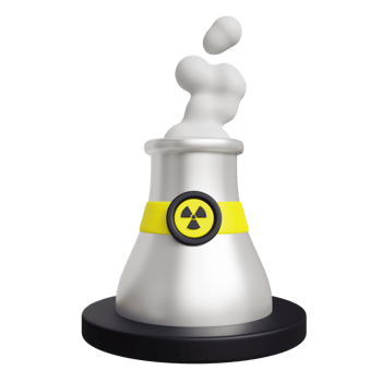 3D Nuclear Reactor Power Plant Illustration png