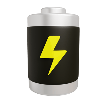 Battery 3D Render Illustration png