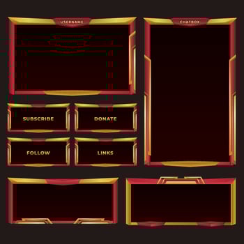 overlay streaming frame with gradient color design vector