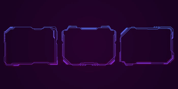 overlay streaming frame with gradient color design vector