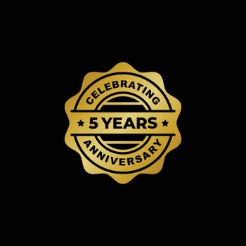 5th years anniversary celebrating logo vector