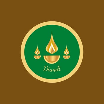 flat design illustration or poster or flyer, diwali festival vector