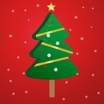 christmas tree icon vector
