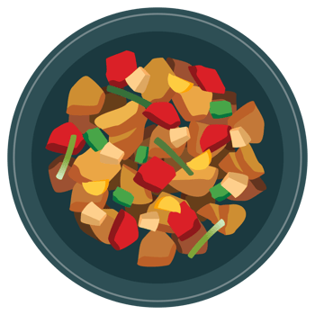 kung pao chicken chinese food. png