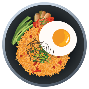 kimchi fried korean food. png