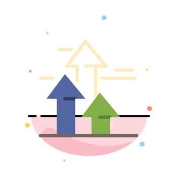 Business Career Growth Job Path  Flat Color Icon Vector icon banner Template