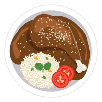 mole poblano mexican food. png