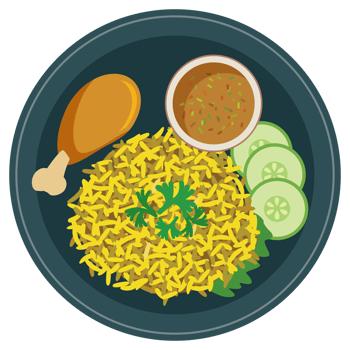 chicken biryani halal food. png