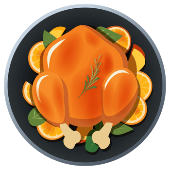 Roasted turkey. Food for festival christmas and thanksgiving png